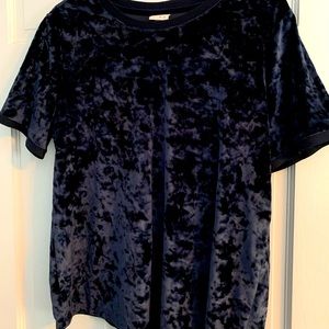 Navy velvet top